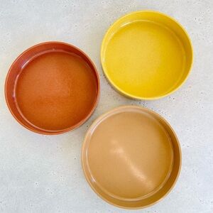 Set Of 3 Vintage Retro Oblique By PMC Speckled Melamine Stacking Bowls